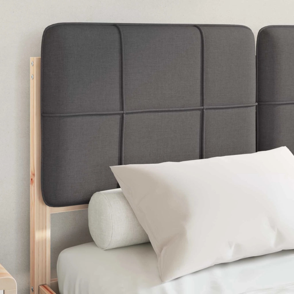 Letto con Testiera Rivestita Grigio scuro 120 x 200 cm 877980