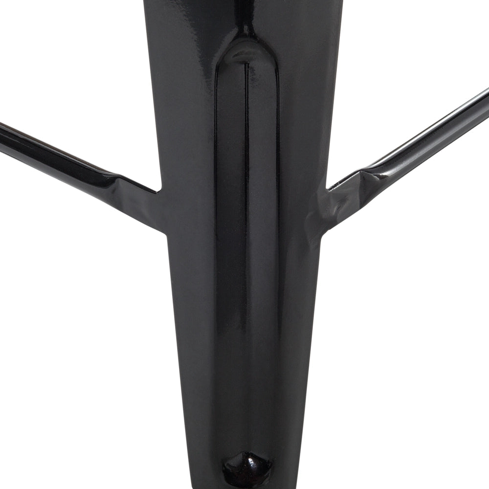 Set di 2 Sgabelli da Bar in Acciaio Nero 60 cm Impilabili Altezza Bancone Industriale