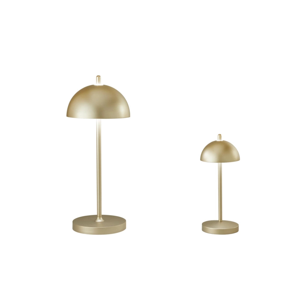 LAMPADA DA TAVOLO RICARICABILE LED PARTY ORO 1,5W 134LM 3000K DIMMERABILE IP44 8X19,8CM