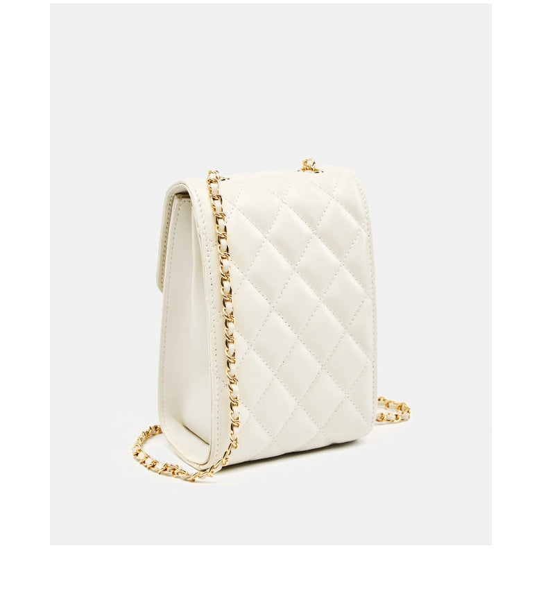 Borsa a mano da donna in vera pelle, stile retr¨°, colore bianco.
