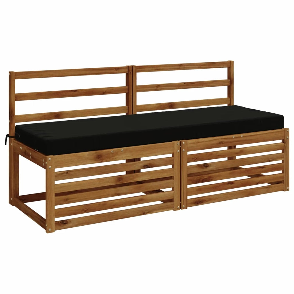 Cuscini per Panchina a 2 Pezzi SOEST 2 pz 100% Poliestere Nero 950271