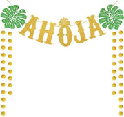 Drappello tropicale per feste di giardino e spiaggia (oro)
