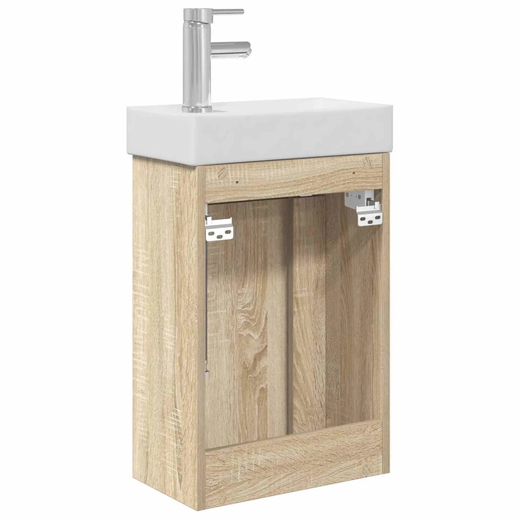 Mobile bagno con rubinetto Rovere Sonoma 40,5 x 22,5 x 62 cm 889523