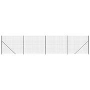 Recinzione da Giardino | Recinzione Metallica con Flangia Antracite 1,4x10 m