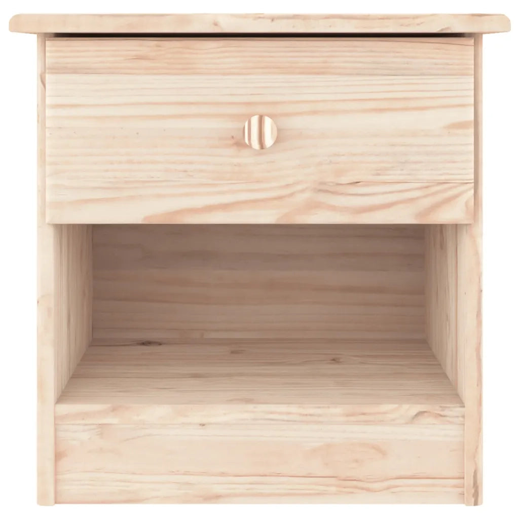 Comodino | Armadio da Notte | Mobiletto da notte ALTA 41x35x41 cm in Legno Massello di Pino