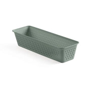 Organizzatore di carreggiata sottile, polipropilene, BPA-free, 100% plastica riciclata, verde. Dimensioni: 8,5 x 26 x 5,5 cm