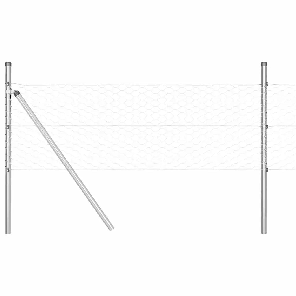 Palo della recinzione Argento 50 x 0,5 m (rete 36 mm) Acciaio