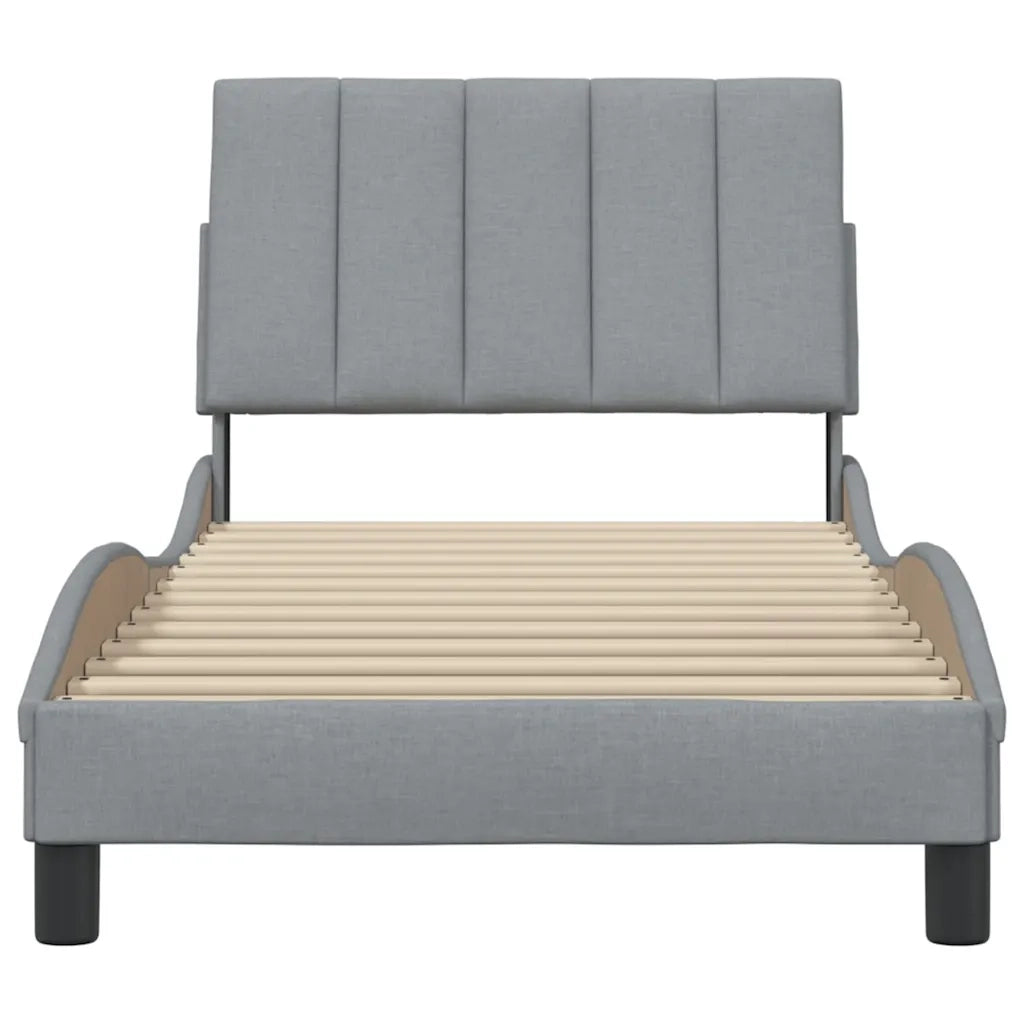 Giroletto senza Materasso Hanko Grigio Chiaro 90x200 cm Tessuto