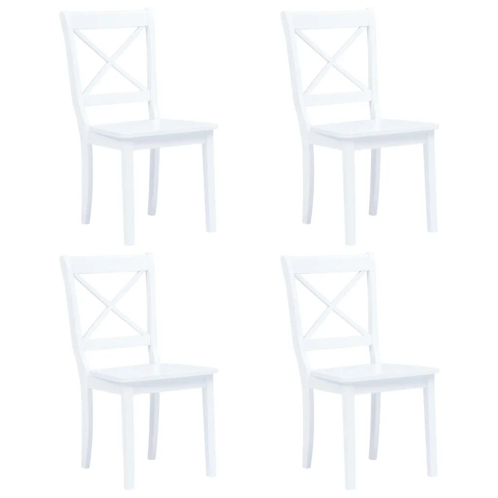Set da Pranzo 5 pz in Legno Massello di Hevea Bianco cod mxl 24264