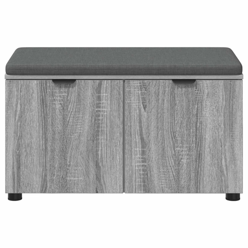Panca per ingresso con cuscino Sonoma grigia 80 x 38 x 46 cm 891485