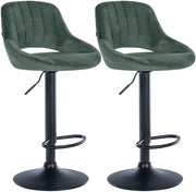 Set di 2 sgabelli da bar Milet velluto B 5