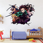 Decorazione per Parete di Fantasia di Samurai per Camera dei Bambini, Decalcomanie Anime per Parete, Poster per Parete con Effetto Autoadesivo, Decorazione per Parete per Festa di Compleanno