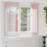 vidaXL Tende in Voile con Occhielli 2 pz Rosa Chiaro 140x175 cm