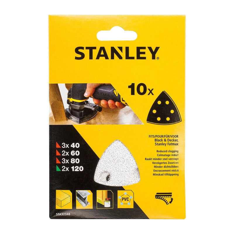 STANLEY STA32348 10 FOGLI ABRASIVI MISTI P/MT300