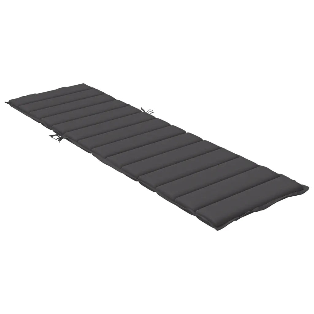 Cuscino per Lettino Antracite MÃ©lange 200x50x4 cm in Tessuto