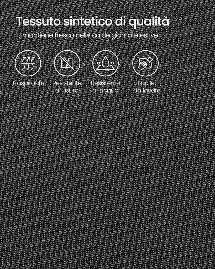 SONGMICS GCB30BK - Sedia da giardino, pieghevole, set da 4, con telaio in metallo, schienale regolabile in 8 posizioni, capacità di carico 150 kg, colore: nero
