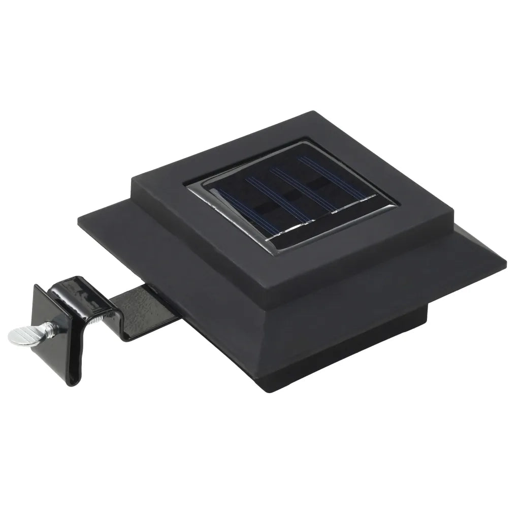 Lampade Solari da Esterni 6 pz a LED Quadrate 12 cm Nero CFW8792867