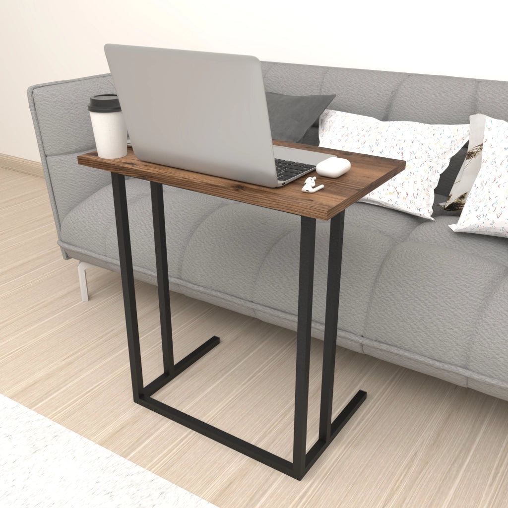 Tavolino Laterale 'Högsby' Tavolino Basso con Piano di Appoggio per Notebook Consolle da Divano - Effetto Rovere Antico [en.casa]