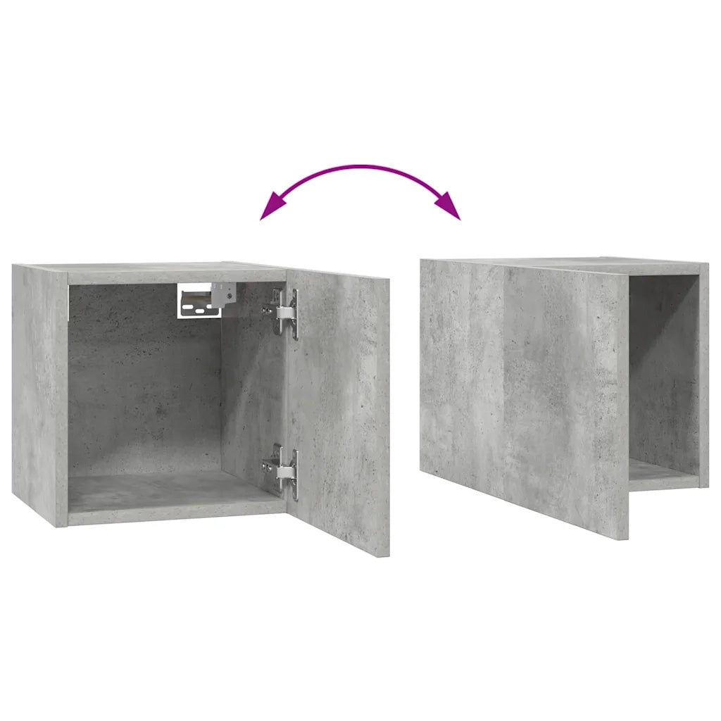 Set di Mobili Porta TV 8 pz Grigio Cemento in Legno Multistrato 3079143