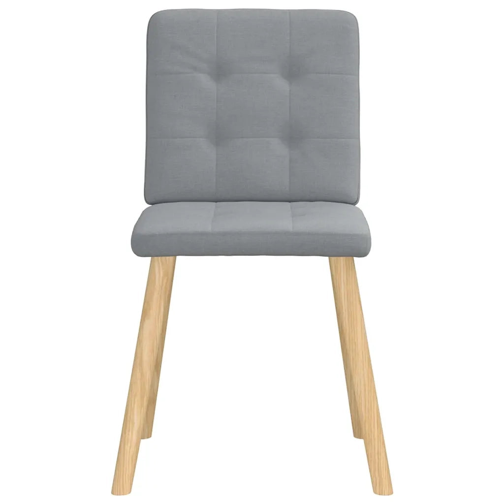Sedie da Pranzo 4 pz Grigio Chiaro in Tessuto 3315168