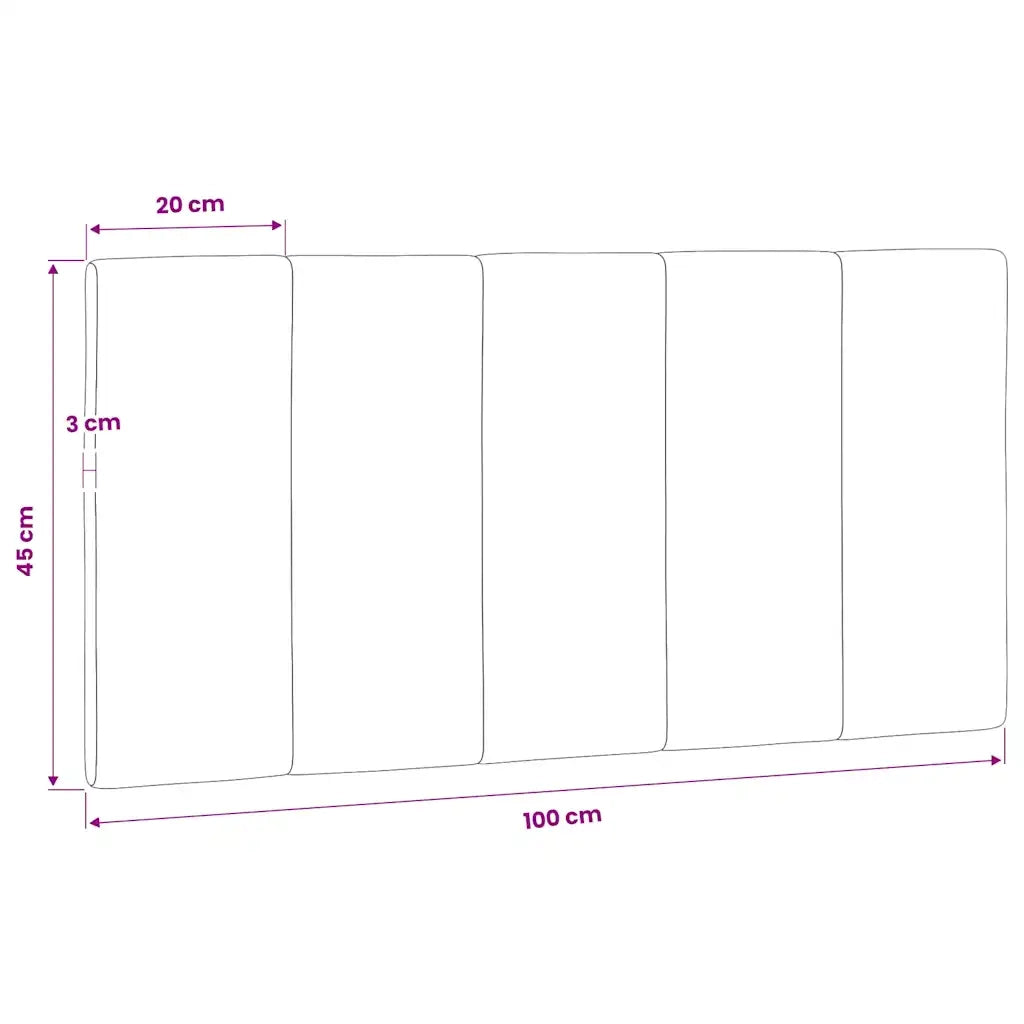 Cuscino Testiera Hanko Blu 100 cm in Velluto CFW8267717