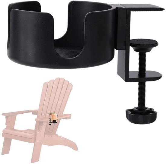 Sostegno per bicchieri regolabile - Sostegno per bicchieri da tavolo - Blocco antiscivolo per bicchieri - Sostegno in alluminio robusto - Montaggio esterno - Diametro interno 9,4 cm - Sostegno per bicchieri