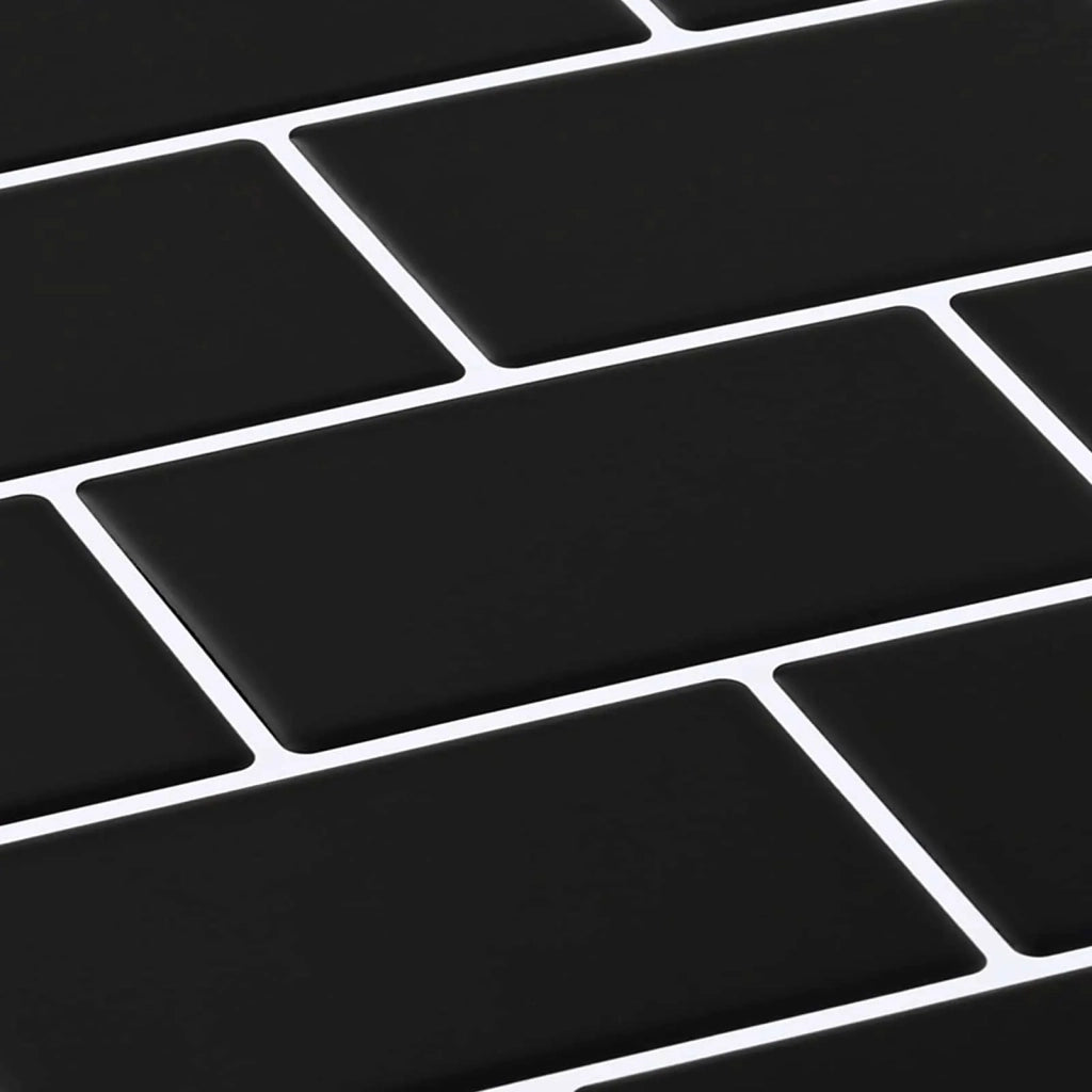 Piastrella subway 20 pz Nero 30 x 30 cm Poliuretano e PET CFW3522732