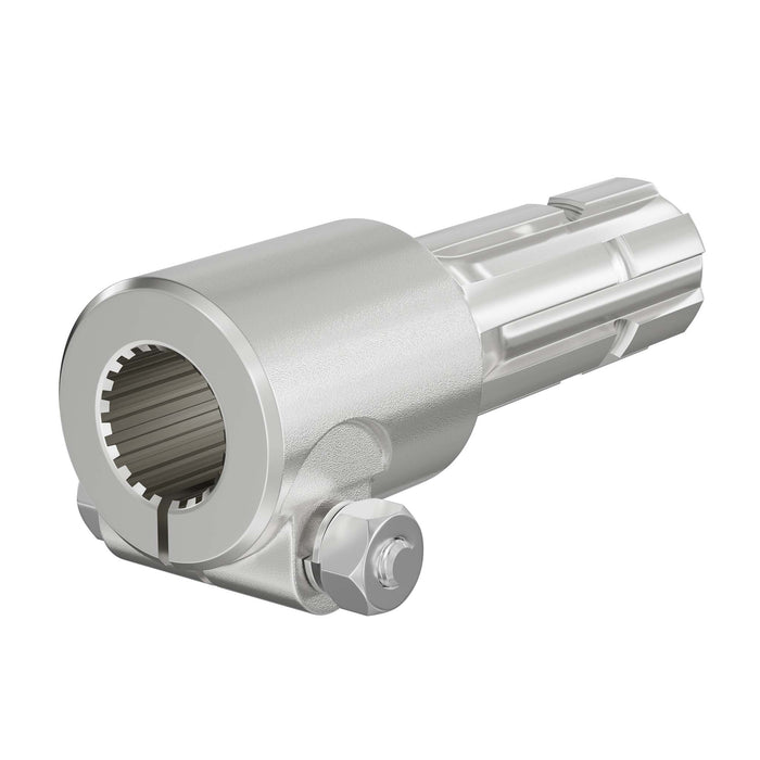 Boccola albero cardanico 175 mm Attacco albero scanalato 1 3/8" 21D Albero uscita 1 3/4" 6D Trattore