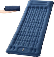 Slaapmat autoinflante, 11 cm migliorata airbag-slaapmat, campeggio, slitta inflatabile, materasso da campeggio, letto gonfiabile per campeggio, materasso da campeggio con pompa a piedi e cuscino per esterni
