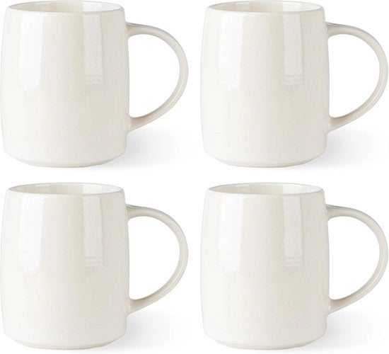 Set di caffè da 4, 18 oz (circa 500 ml) Mokker in ceramica a mano con effetto colorato - Ideale per latte, tè, birra e cioccolata calda | Resistenti a lavastoviglie e forno a microonde