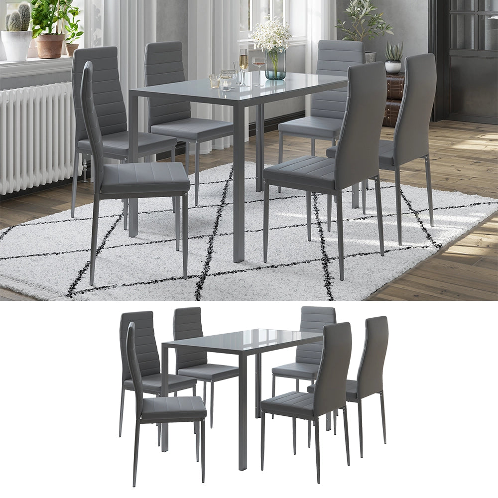 Vicco Set di tavoli da pranzo Grigio 120 x 75 cm Set di 6