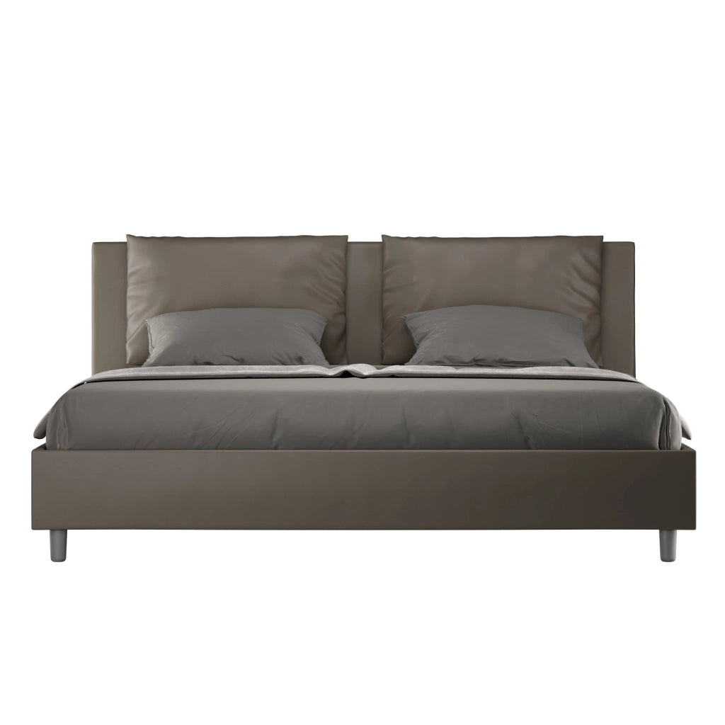 Letto Matrimoniale 160x210 cm con Rete Antea Cappuccino