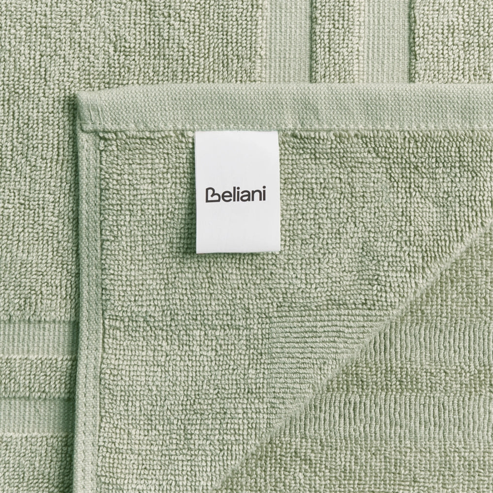 Set di 11 asciugamani Verde Chiaro in cotone per ospiti Asciugamano da bagno e tappetino da bagno