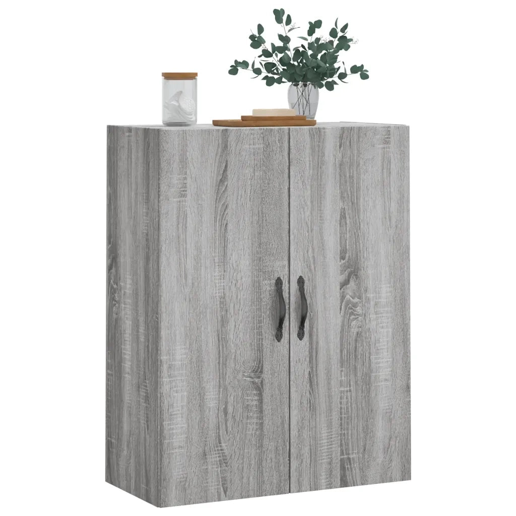 Mobile a Parete Grigio Sonoma 69,5x34x90 cm Legno Multistrato 834984