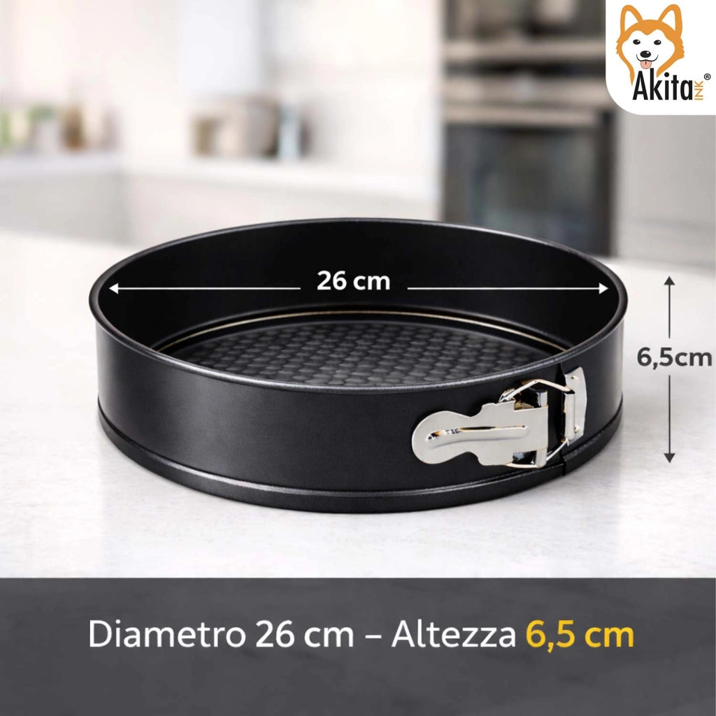 Akitaink Stampo Torta a Cerniera 26 cm Antiaderente