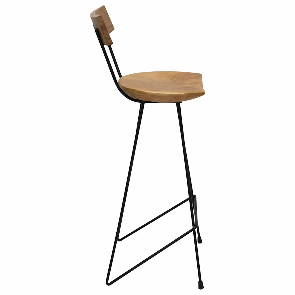 Sgabelli da Bar 2 pz in Legno Massello di Teak 285205