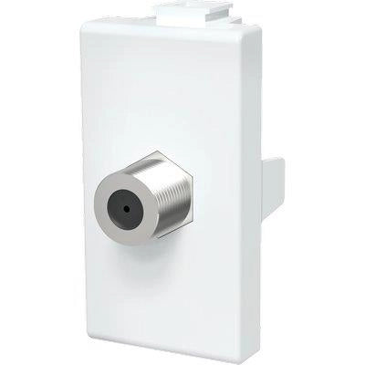 CONNETTORE F TV SAT DIRETTO ABM - BIANCO- 8 pezzi