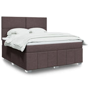 vidaXL Giroletto a Molle con Materasso Marrone Scuro 180x200cm Tessuto