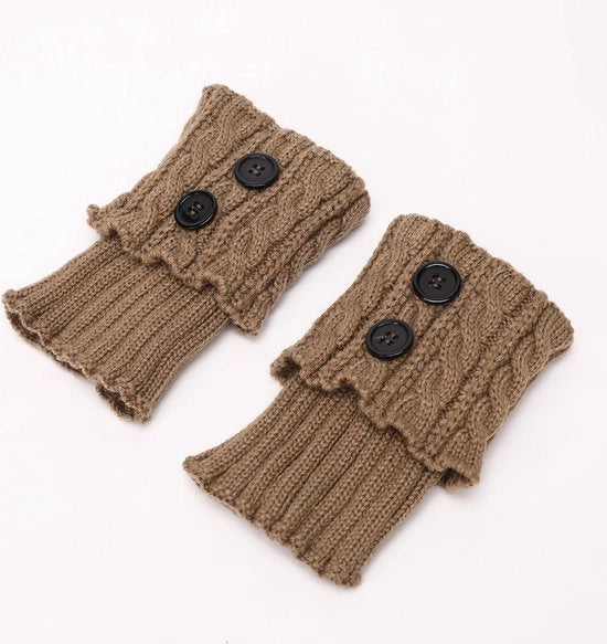 3 paia calzettoni in lana per donne con calze di feltro e calze di lana per inverno - Kaki+grigio chiaro+beige - 16*7cm