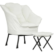 Poltrona Relax con Poggiapiedi ¨C Zephmum ¨C Crema