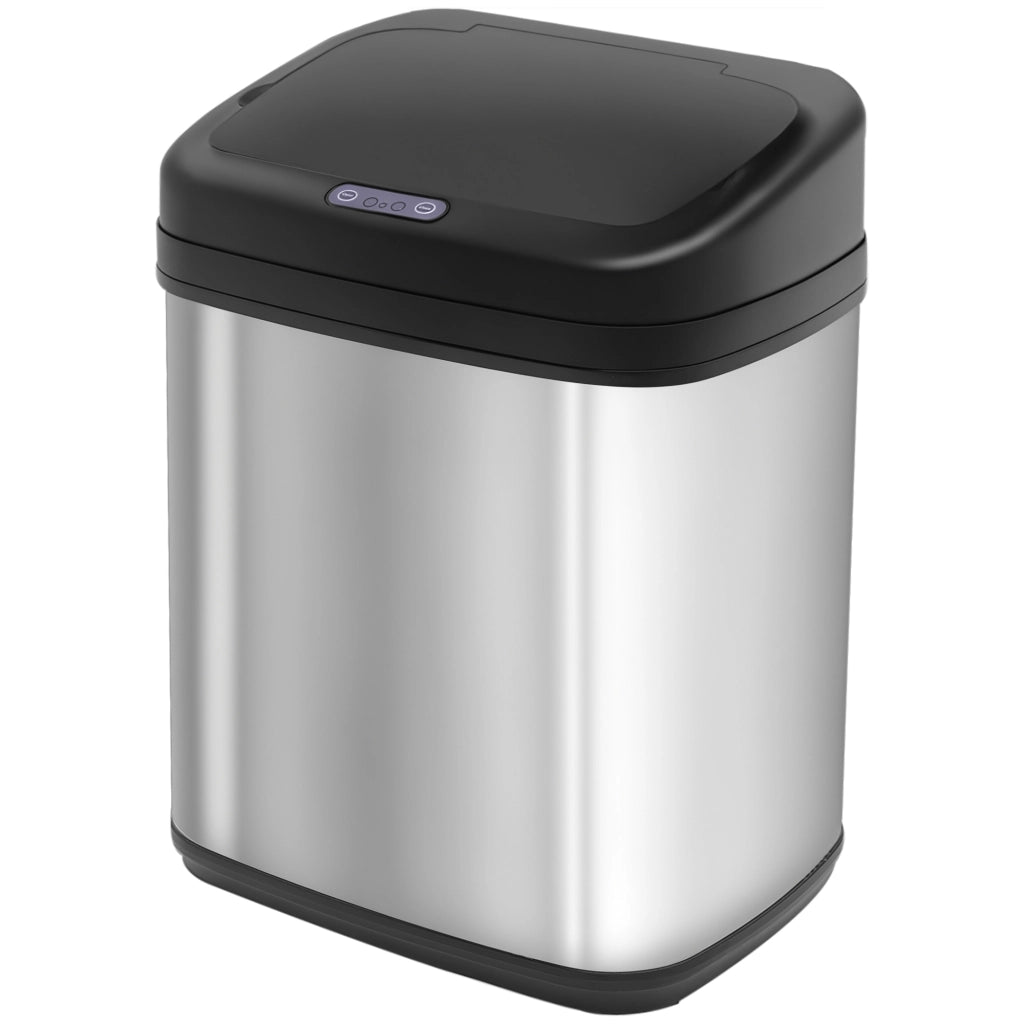 Cestino 20L con Apertura Automatica a Infrarossi e Secchio Interno Estraibile ¨C Zephmum ¨C Argento e Nero 33x25x42.5 cm