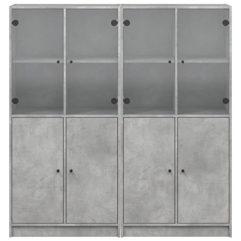 Libreria Ante Grigio Cemento 136x37x142 cm in Legno Multistrato 3206527