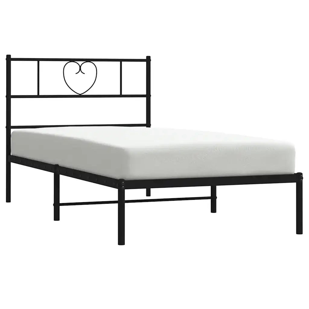 Giroletto con Testiera Metallo Nero 100x200 cmcod mxl 126690