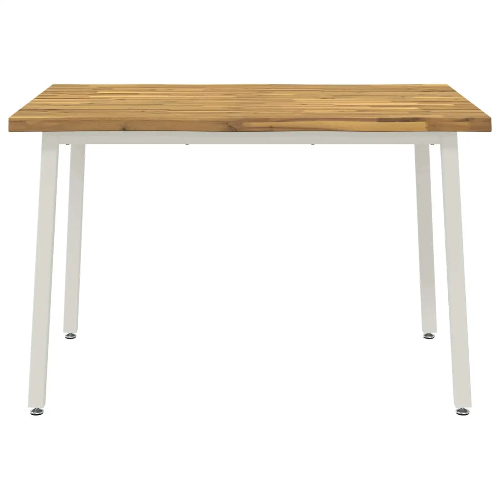 90 x 55 x 75 cm Legno di Acacia Massello Bianco Rettangolare 937473