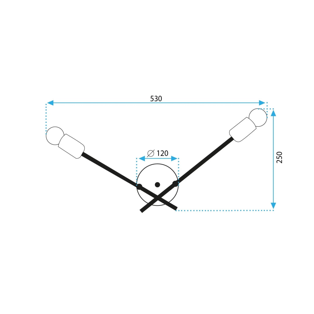 Lampada Da Parete APP1119-2W Black
