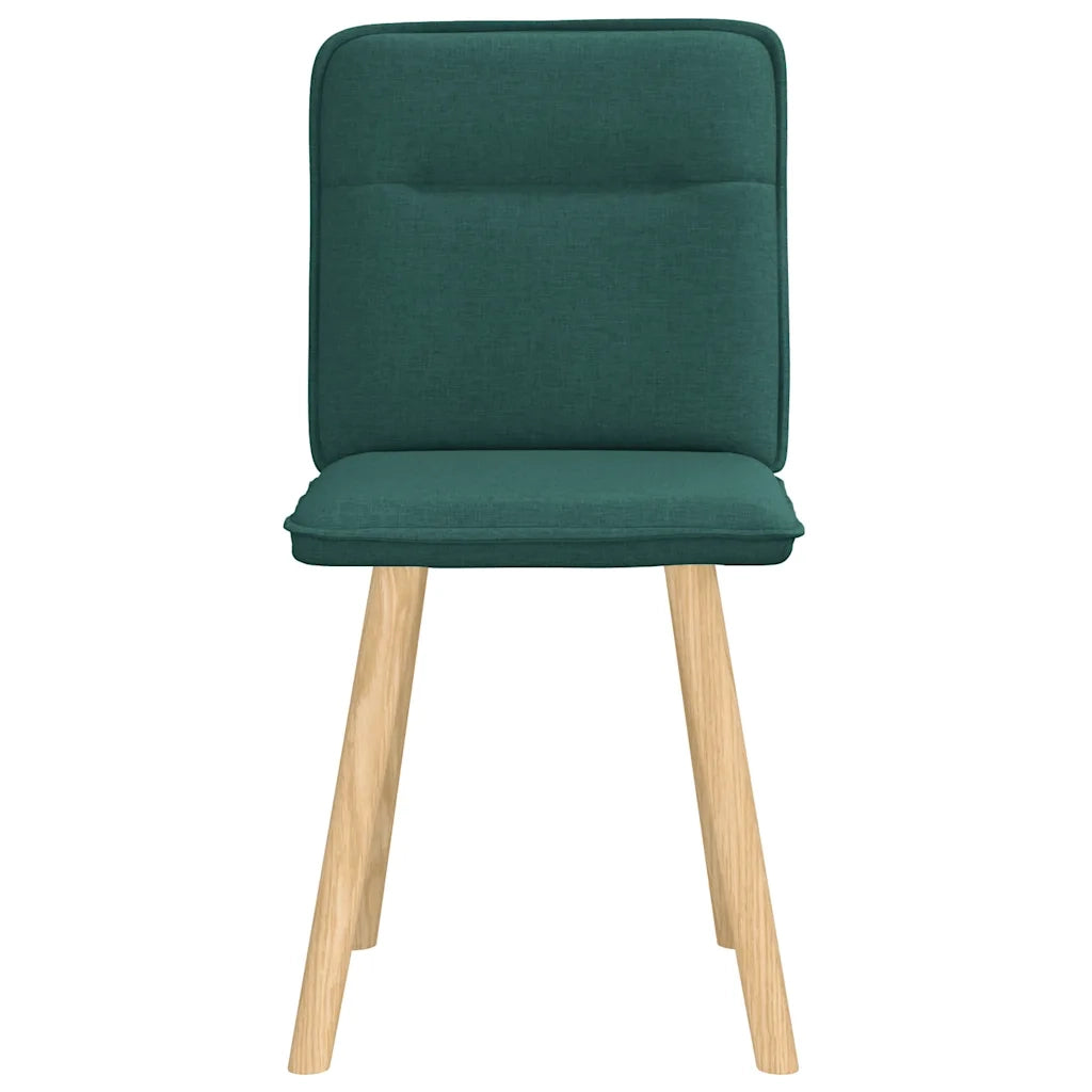Sedie da Pranzo 2 pz Verde Scuro in Tessuto 4101225