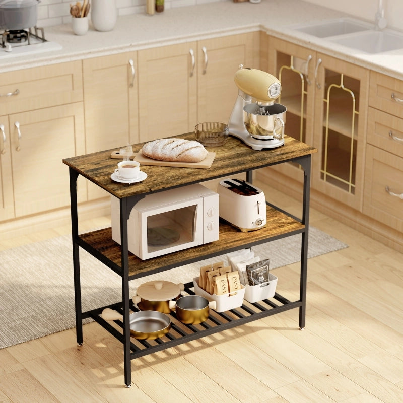 REGGIPANE da cucina 100x50x90 cm Legno Marrone Rustico