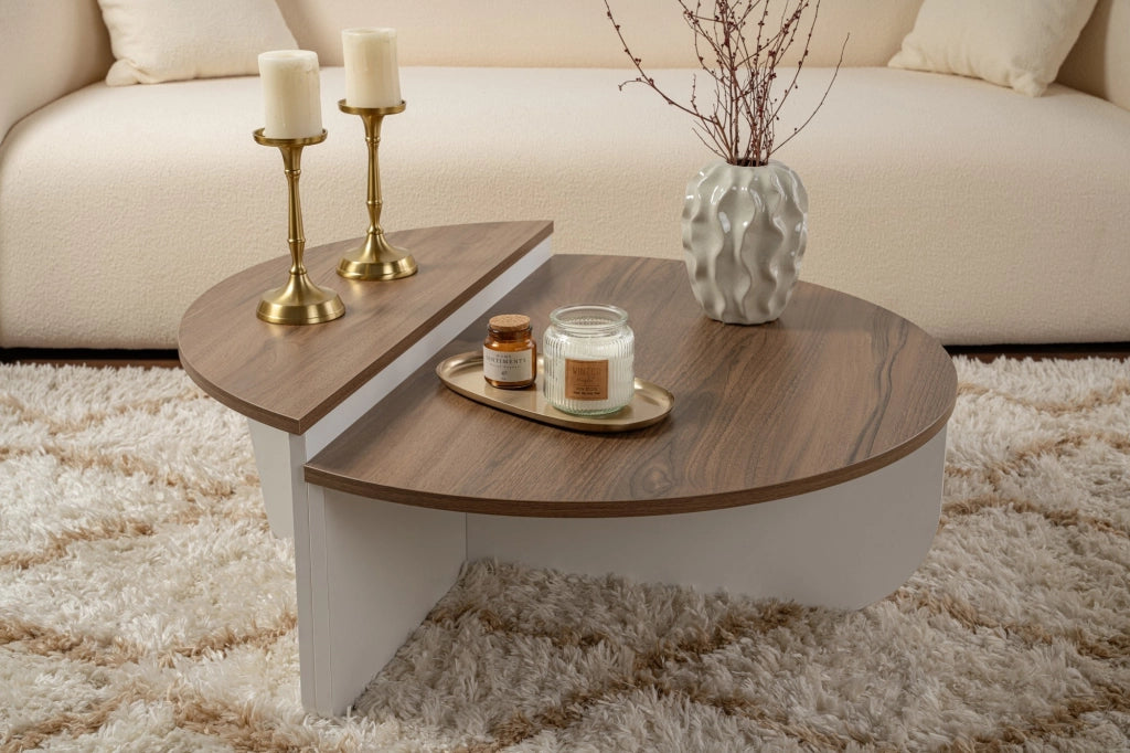 Tavolino in legno "Orion" 90 x 60 x 30 cm - Noce