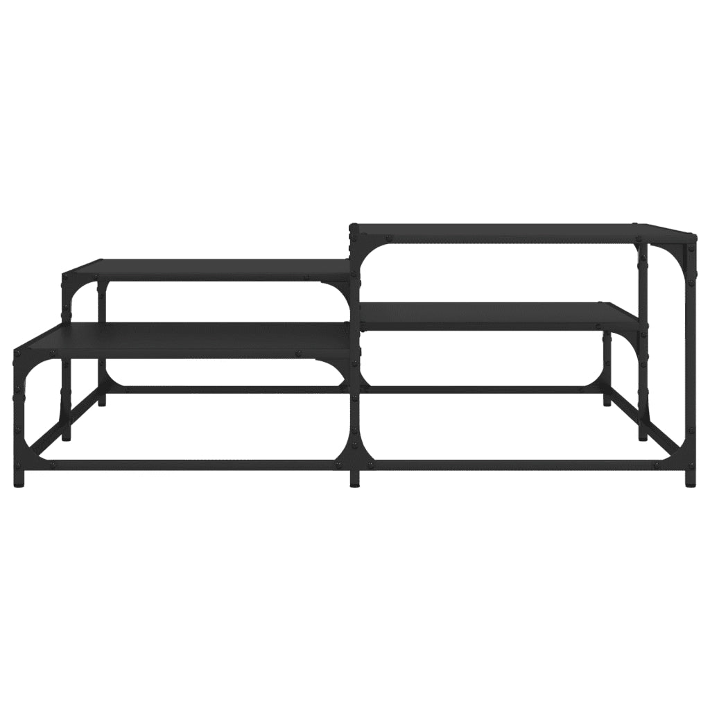 Tavolino da Salotto Nero 107x107x40 cm in Legno Multistrato 837752
