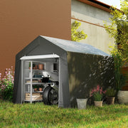 Tenda garage 3x3 m impermeabile in acciaio zincato con ingresso a zip e finestra posteriore